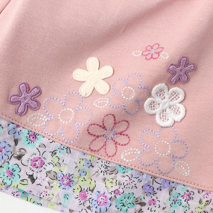 Souris キュロットパンツ 切替 小花柄 お花 女の子 キッズ