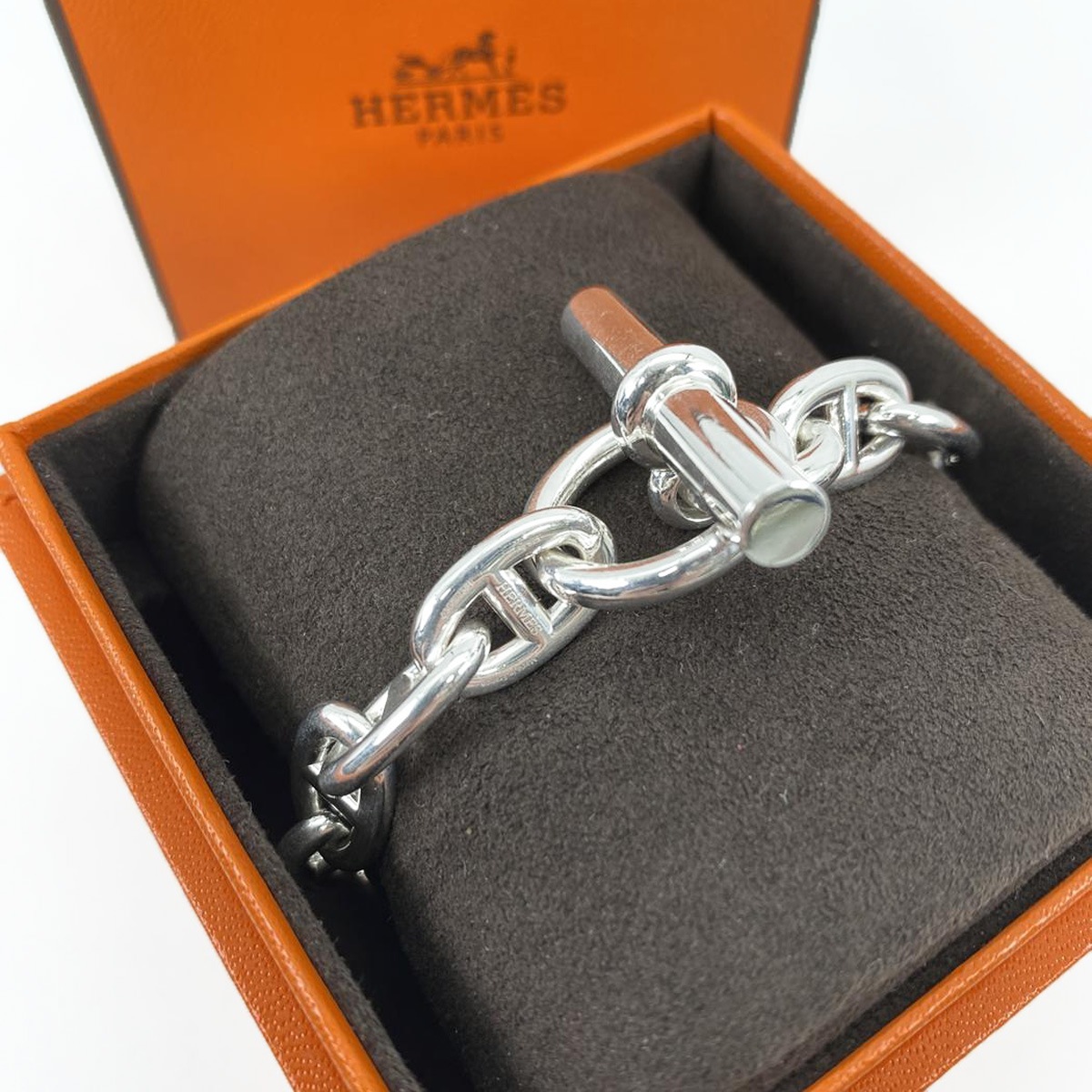 HERMES シェーヌダンクルMM ブレスレット 14コマ 925 9015 エルメス HERMES シェーヌダンクル MM ブレスレット 14コマ 925