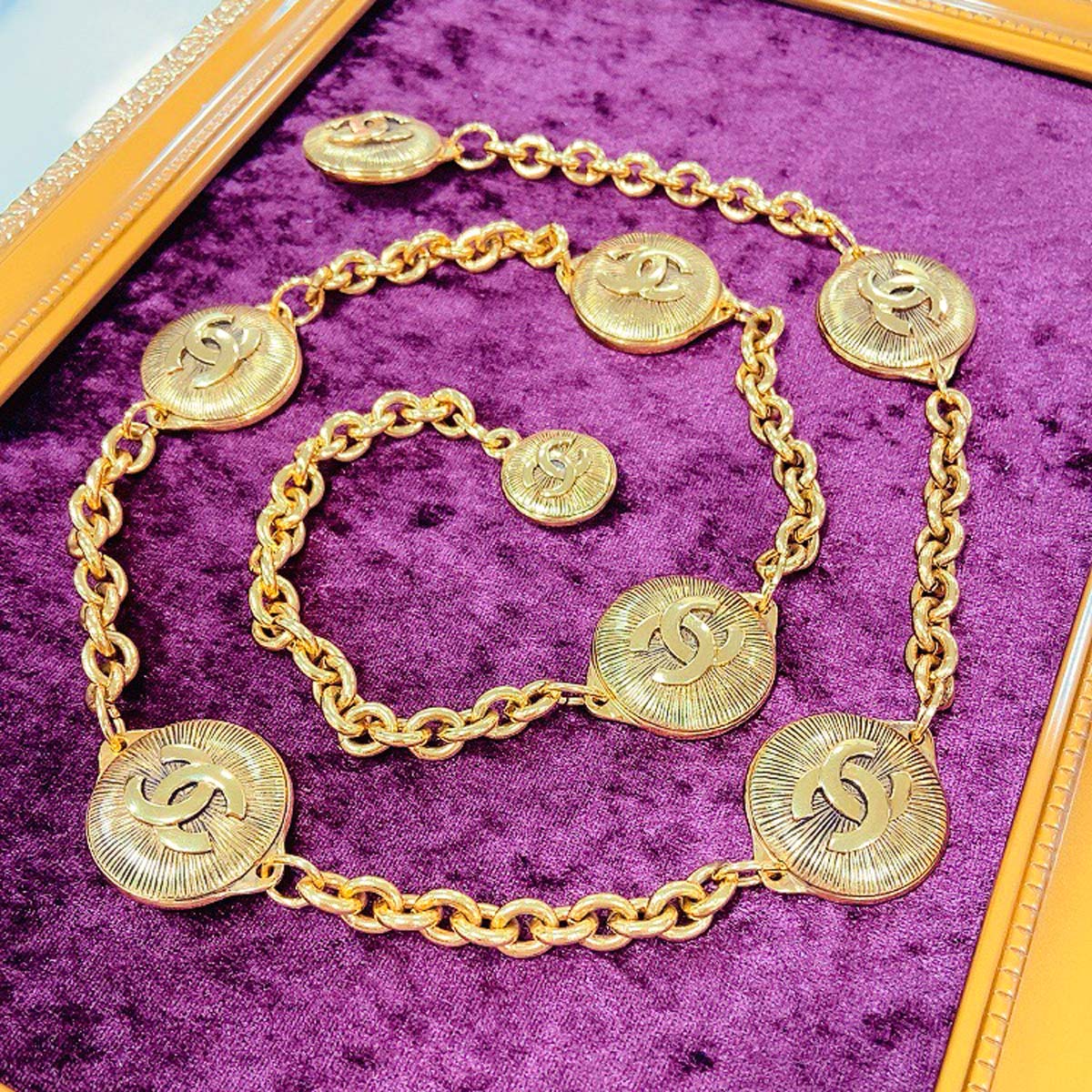 CHANEL シャネル ヴィンテージ コイン型ネックレス 管理番号：1541 