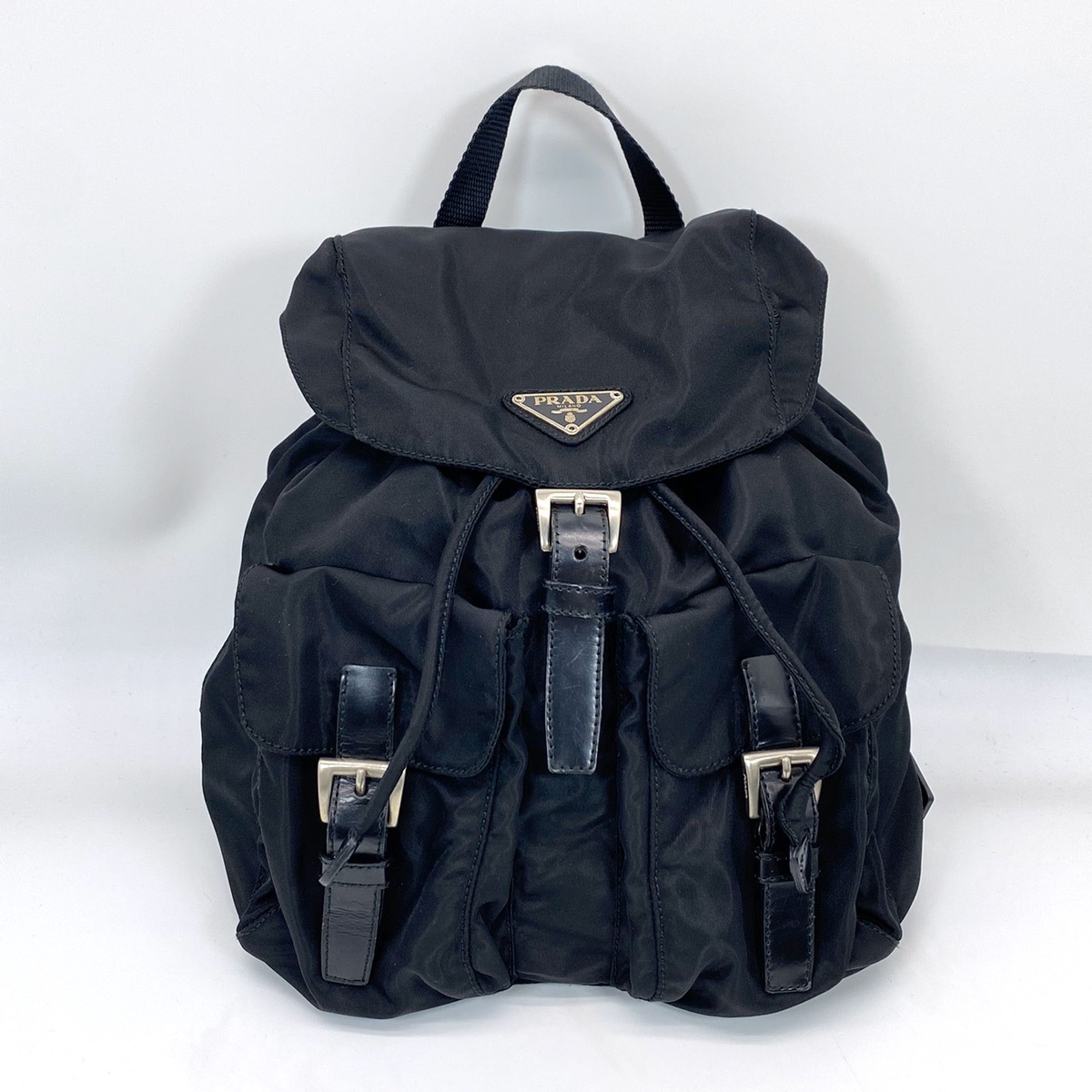 PRADA プラダ　リュック　バックパック　ナイロンバッグ　三角ロゴ　ブラック PRADA プラダ ロゴ ナイロン バックパック/リュック 2VZ034 黒 (PRADA