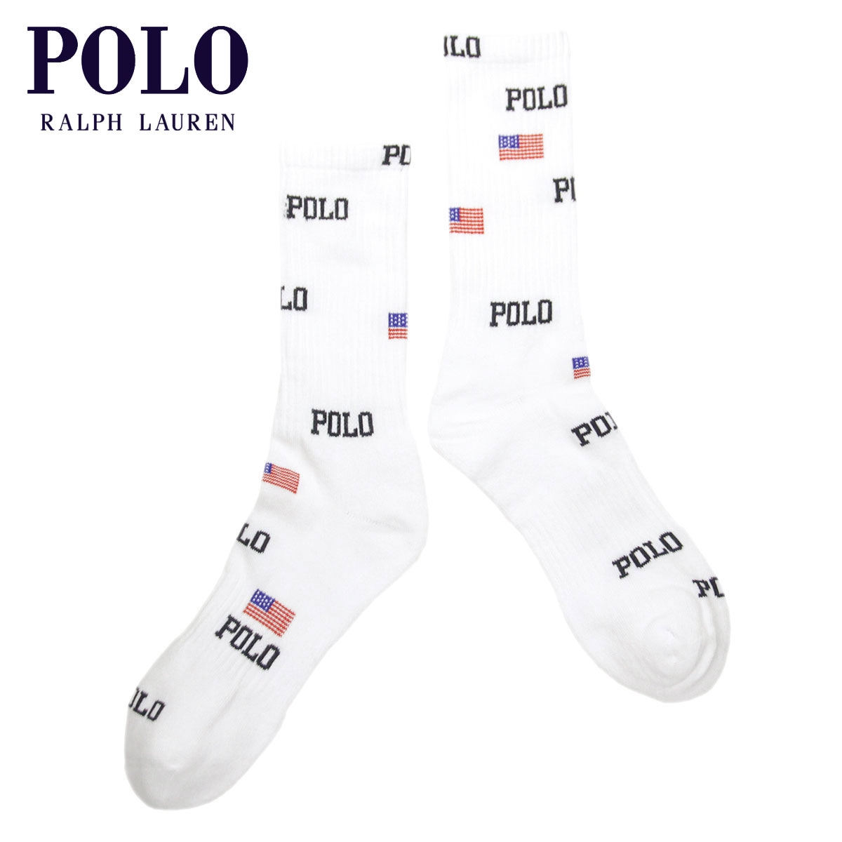 ポロ ラルフローレン 靴下 メンズ 正規品 POLO RALPH LAUREN クルー丈 