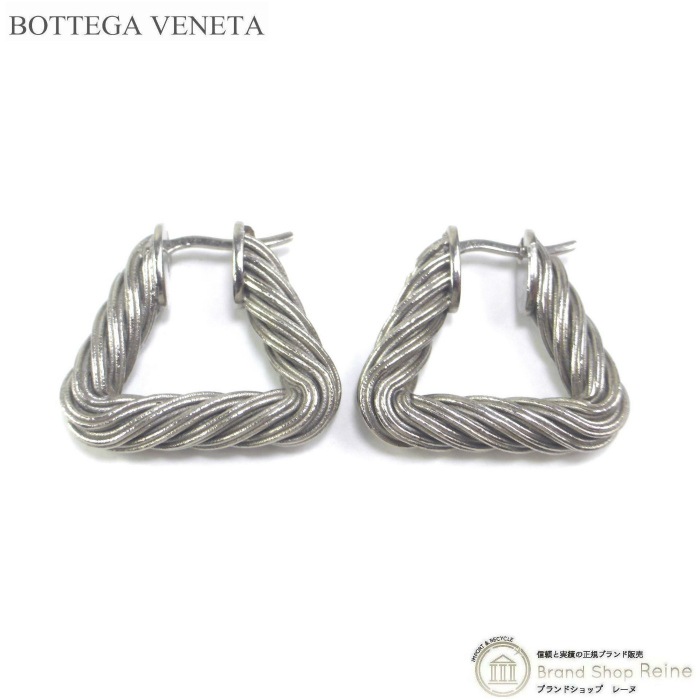 ●BOTTEGAVENETA ●ボッテガヴェネタ ピアス Twist Triangle BOTTEGA VENETA☆ツイストトライアングル フープピアス すぐ届く