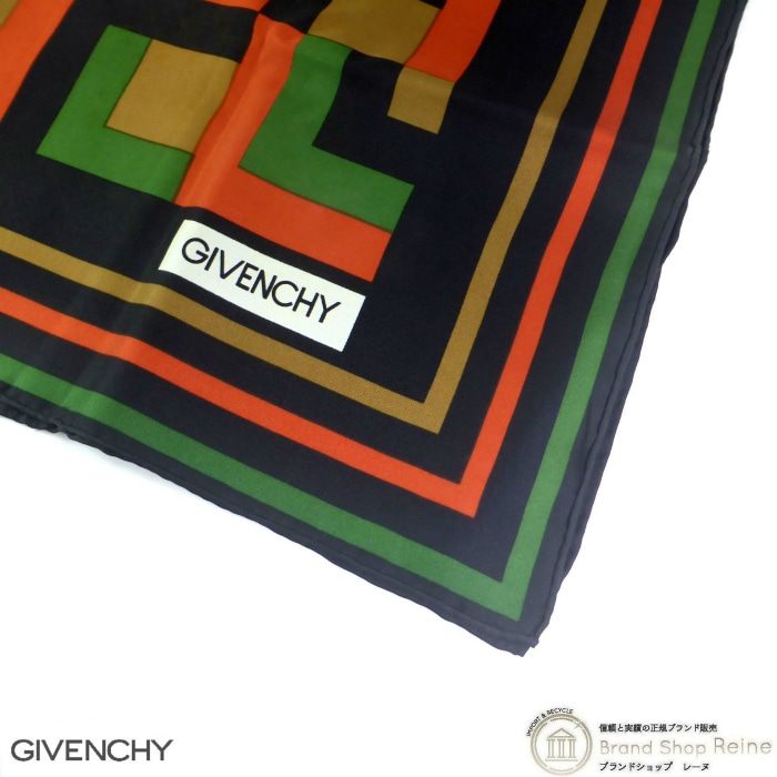 ジバンシィ （GIVENCHY） 大判 スカーフ シルク 幾何学模様