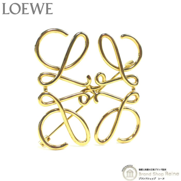 【限定セール！】 ロエベ （LOEWE） アナグラム ブローチ ゴールド 111.25.020 アクセサリー