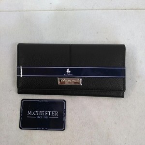 未使用品】M.CHESTER メンズ 長財布 ネイビー【送料無料