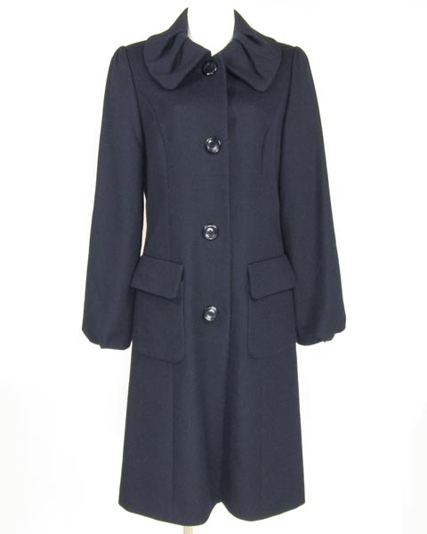 ウンガロ U by ungaro 濃紺 ウールコート 38（0 Khadi Big Chester 