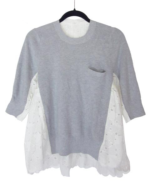 サカイ sacai グレー ニット 白 トップス 1 | 【OtherBrands
