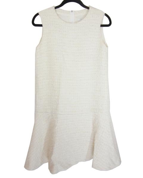 フォクシー FOXEY 白 ツィード ノースリワンピース 40 | フォクシー  