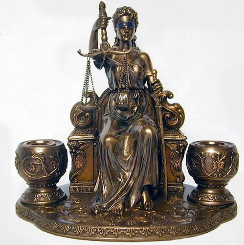 ☆新品☆正義の女神 テミス 像 ゴールド 金色 オブジェ 60cm 法曹