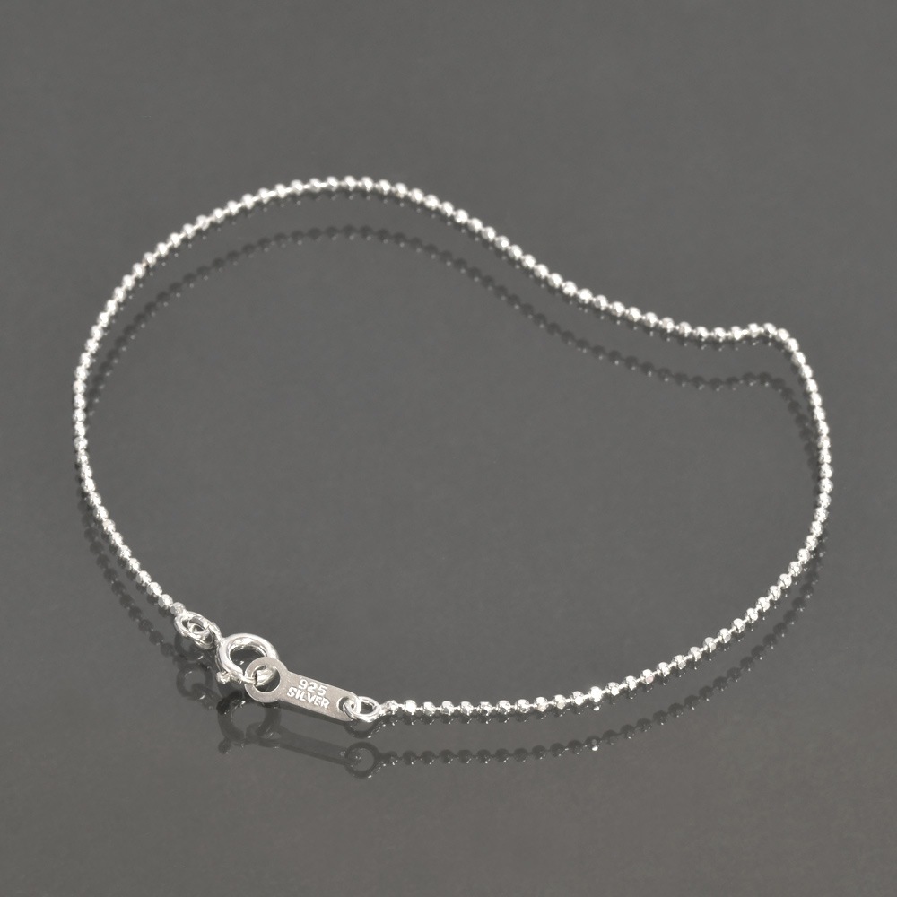 ネックレス チェーン シルバー925 カットボールチェーン 幅1.5mm