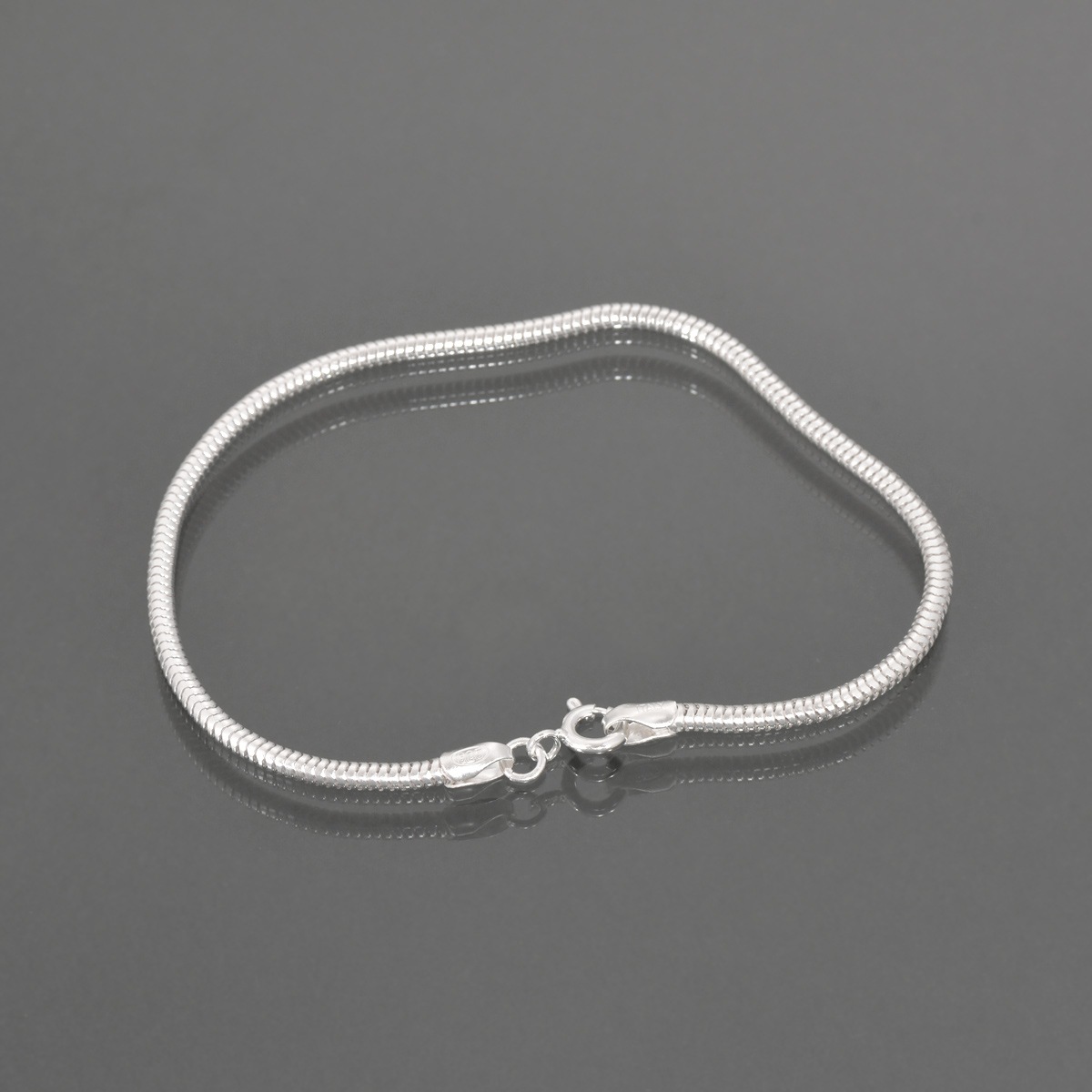 ブレスレット チェーン シルバー925 スネークチェーン 幅2.4mm 長さ 