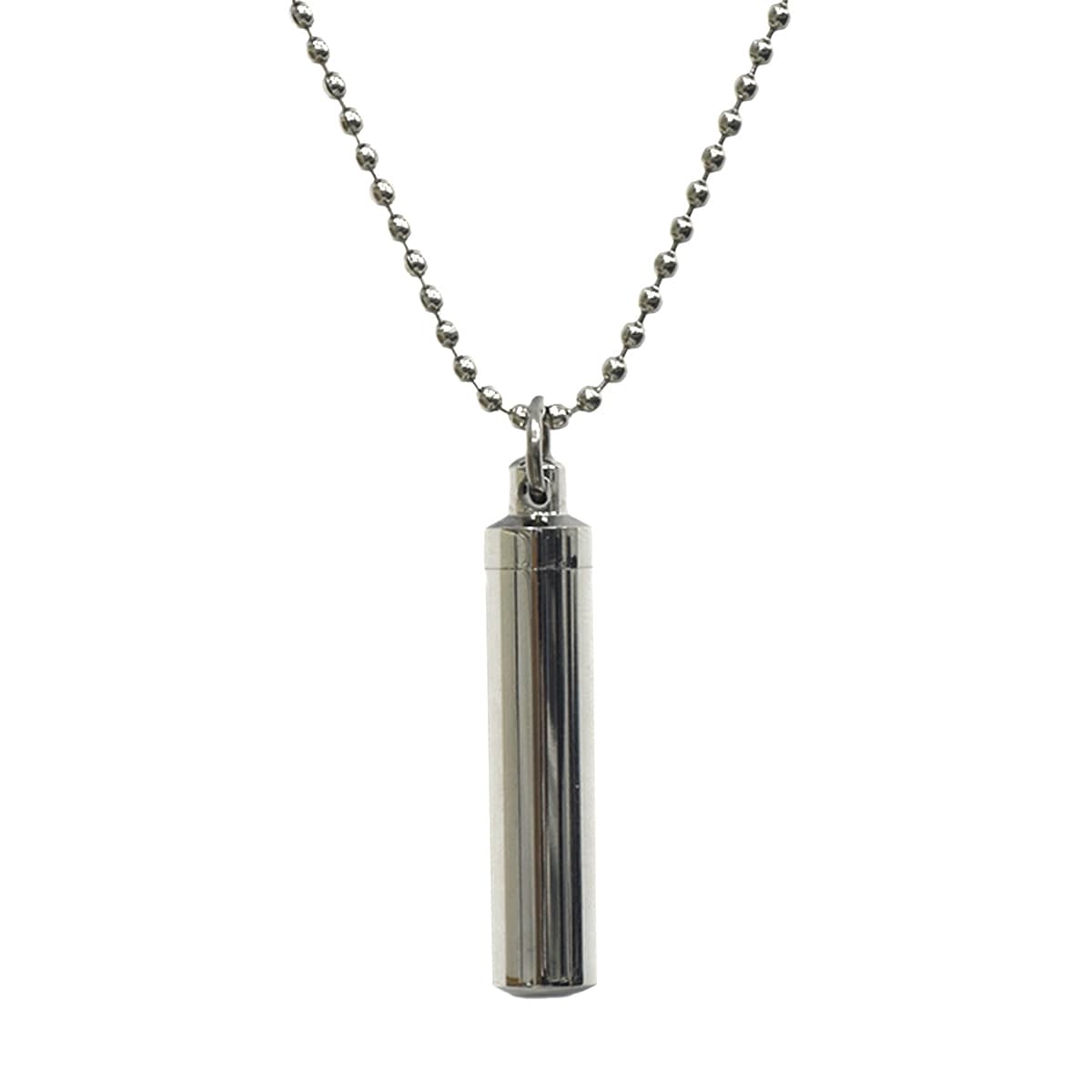 ペンダントトップ サージカルステンレス シンプルな筒型のネジ式