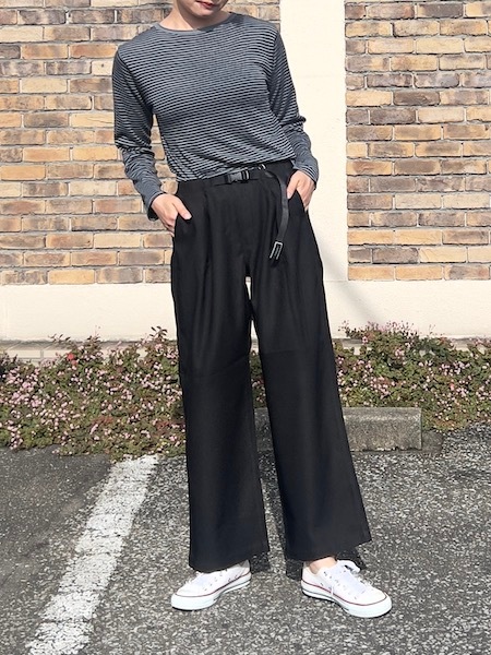 特別セール　シーセット　seeset  パンツ seeset（シーセット） ウエスト調節付きタックパンツ