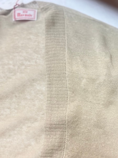 SALE maomade/マオメイド 　リネンスラブ ラウンドヘムカーディガン　2色　・　521122　『ゆうパケット対応』 SALE maomade/マオメイド リネンスラブ ラウンドヘム