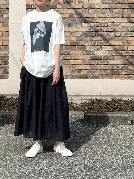 SALE mizuiro-ind./ミズイロインド プリントワイドTシャツ ・ 2