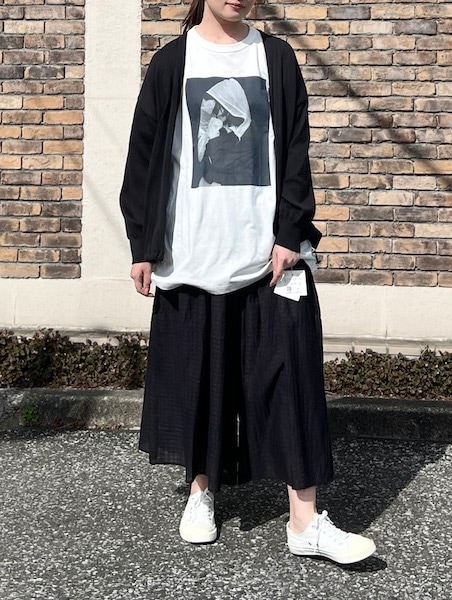 SALE mizuiro-ind./ミズイロインド プリントワイドTシャツ ・ 2