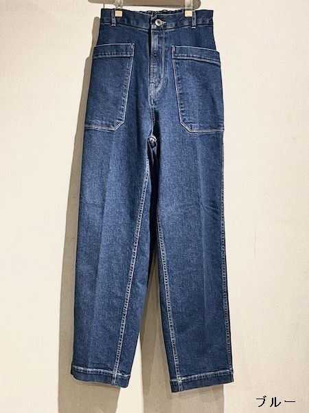 LELILL デニム　25インチ lelill｜デニムイージーストレートランチパンツ