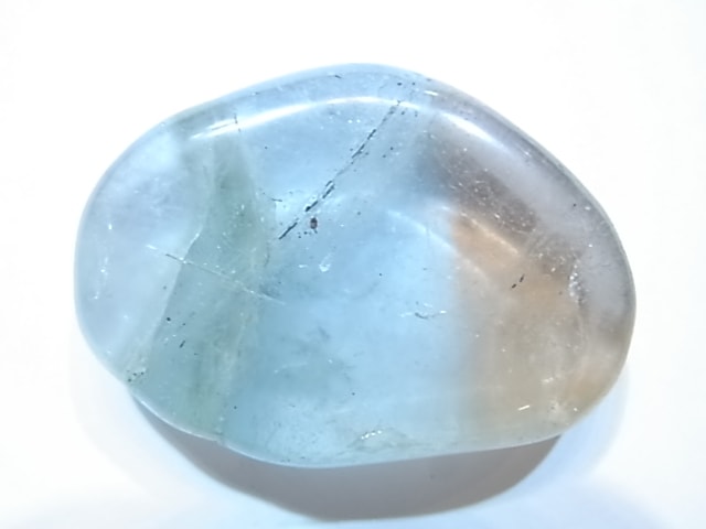 147 宝石質 バイカラー トパーズ ウクライナ産 標本 原石 バイカラートパーズ ウクライナ産 5.49ct[231224895]12.2x7.1mm