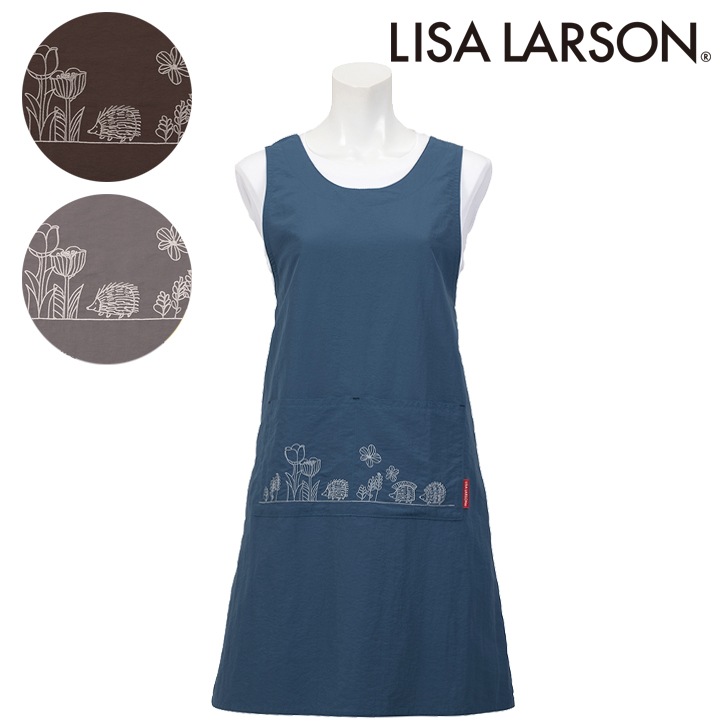 ミリーラフォレ様限定•*¨*•.¸♬︎エプロン LISA LARSON】リサ ラーソン はりねずみガーデン 背付きエプロン
