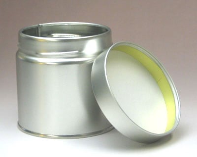 スクリュー缶 Aタイプ（直径7.6cm×高さ7.5cm） シルバー | 雑貨