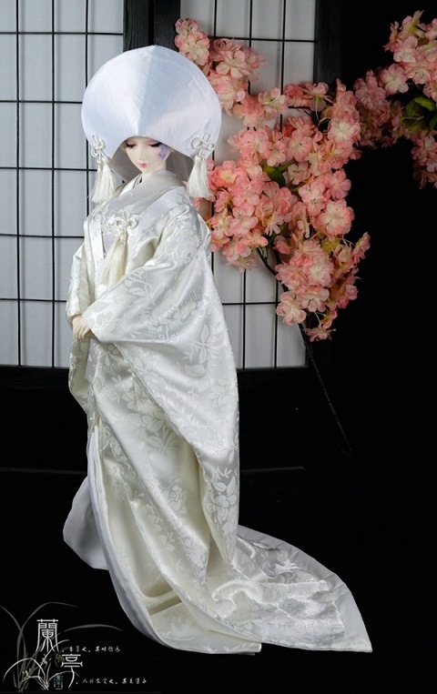 AF4442【L.T】MSD,SD,DD（L/M），SD13,SD17用白無垢 －草花紋-白