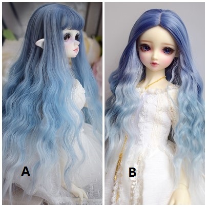 BJD ドール用 ウィッグ 2色選択可能 モヘア 幼SD/MSDサイズ人形