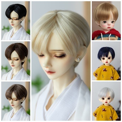 U-4269【KAKA】1/6，1/4，1/3ドール(頭囲15~23.5cm)用ウィッグ 