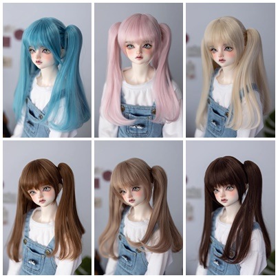 U-4485【KAKA】1/4，1/3ドール(頭囲18~23cm)用ウィッグ