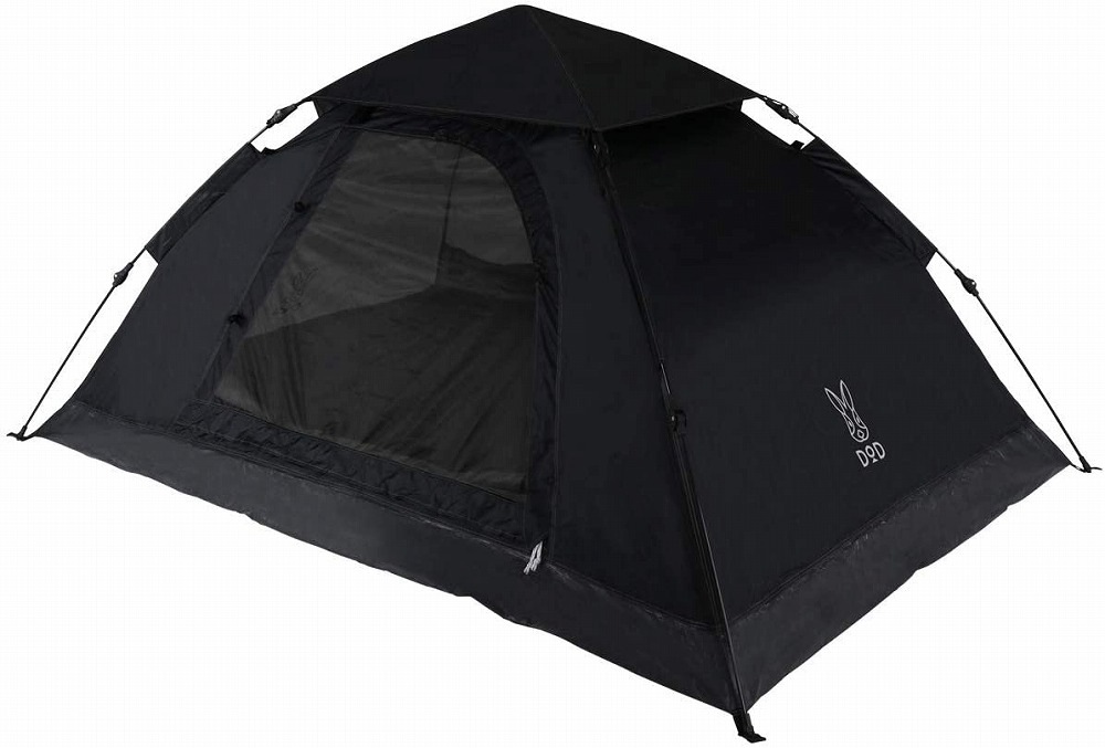 未使用品】【送料無料】 DOD ワンタッチテント T2-629-BK ブラック 