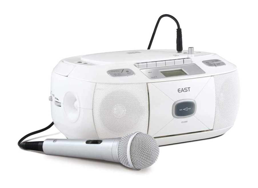 アズマ EAST 専用マイク1本付きCDラジカセ カラオケ/デュエット