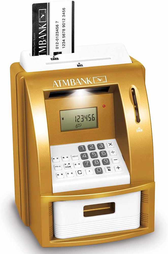ATMプレミアム貯金箱　メモリーバンク　電動　シルバー　自動識別 4589917658857_2.jpg