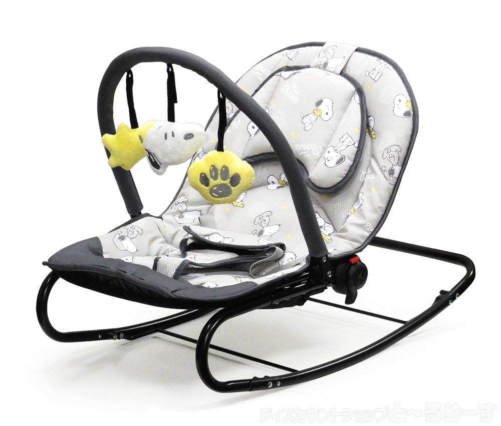 中古/未使用品】eiwa 永和 スヌーピー ベビーバウンサー グレー 1ヶ月  