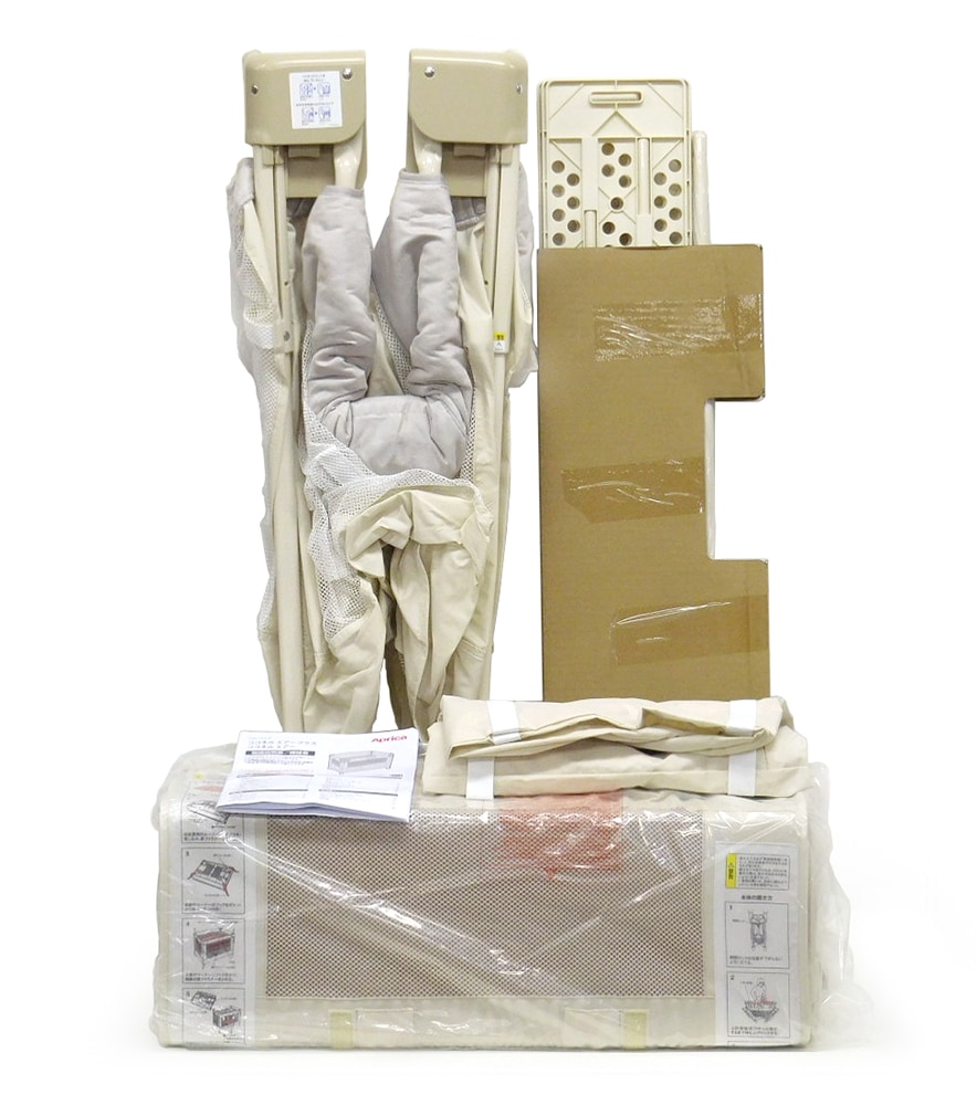 【美品】ココネルエアー AB ベビーベッド アップリカ 中古品 外箱説明書あり 2023年2月購入 ココネルエアー AB ベビーベッド (箱・説明書付き