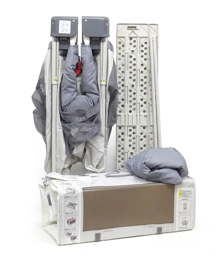 Aprica アップリカ たためるベビーベッド ココネル エアー AB グレー  