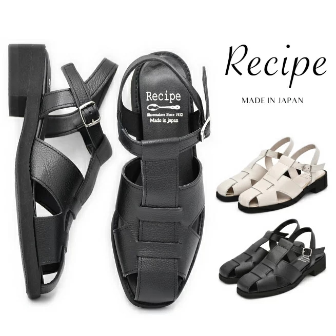 メーカー 一覧 日本製 グルカサンダル Recipe レシピ 靴 RP-518 本革 レザー 靴