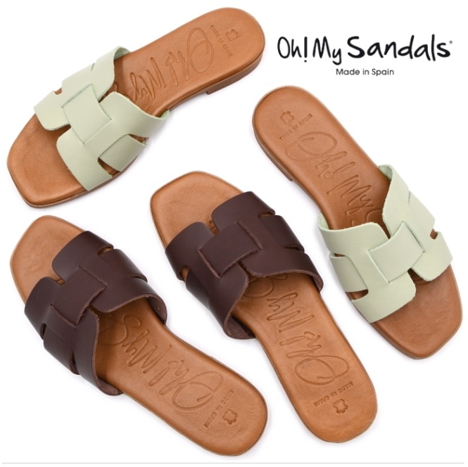 入荷通知 アプリ おすすめ my Oh Sandals フラット スクエアトゥ オーマイサンダルズ 靴
