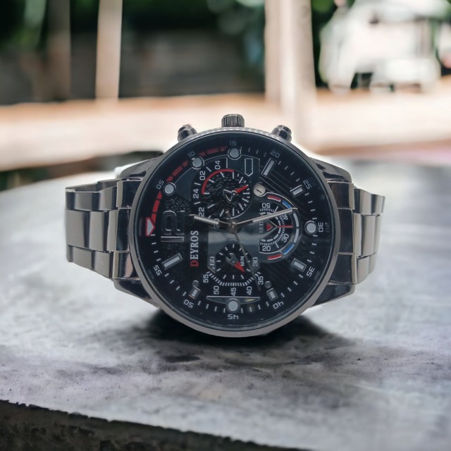 T400 新品 DEYROS クロノグラフ 腕時計メンズ ラグジュアリー