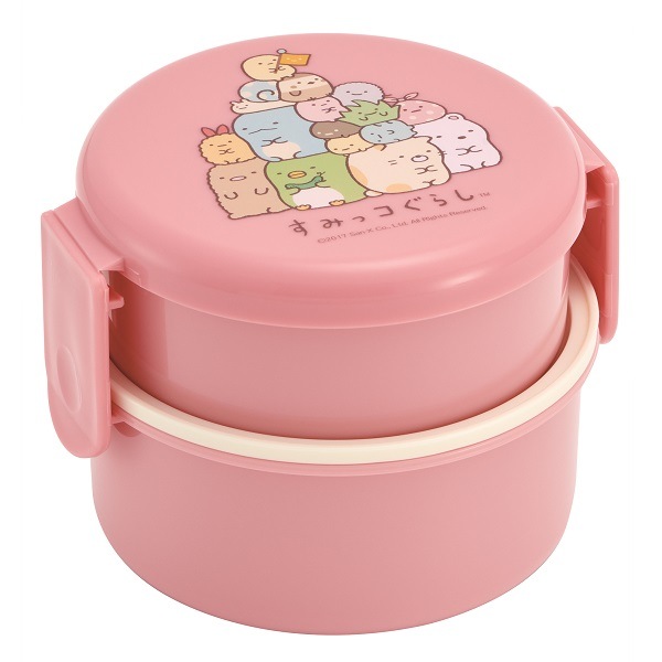 424205 ONWR1~○すみっコぐらし ピンク○<br>丸型ランチボックス
