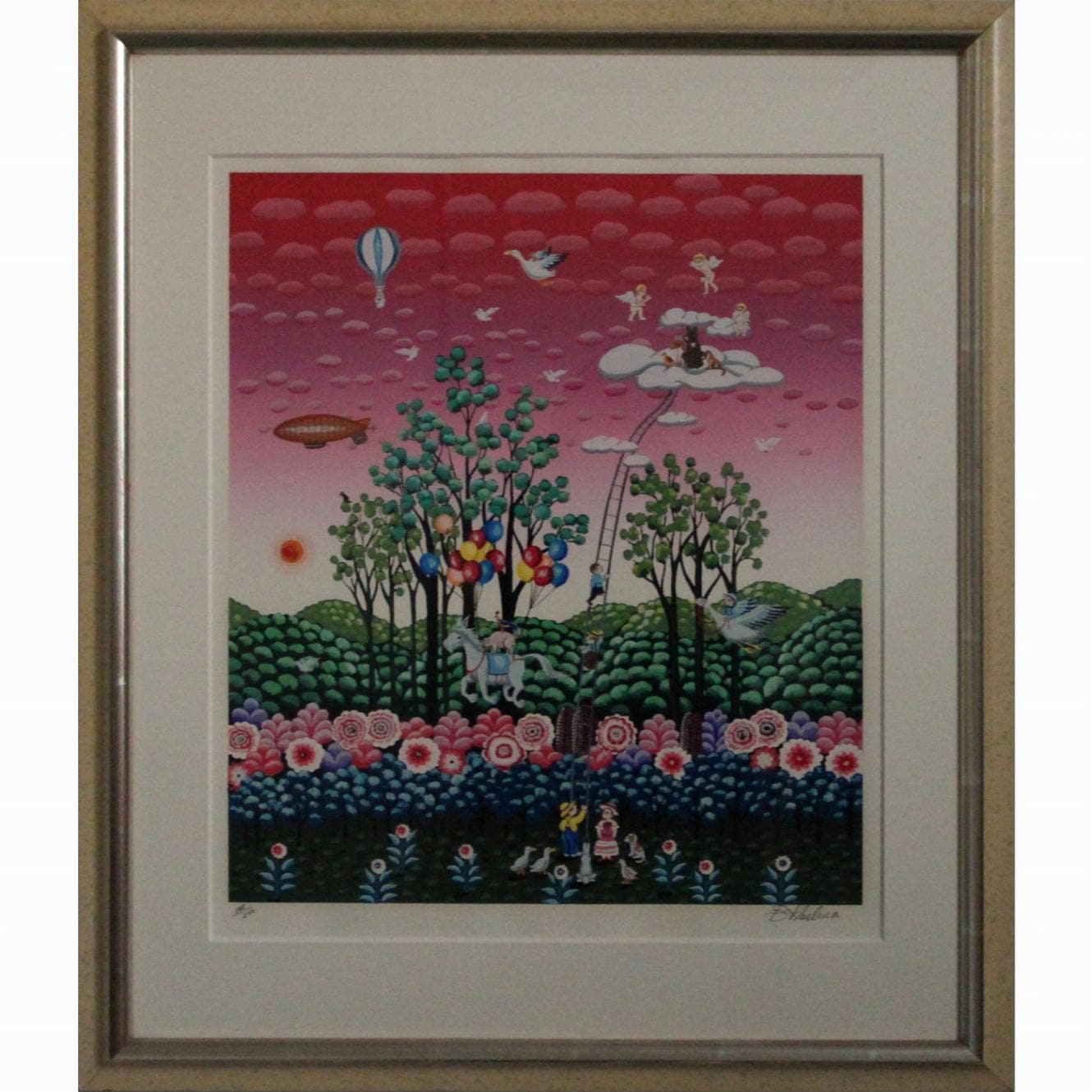 1406 ビン・カシワ 「遠くへ行きたい」シルクスクリーン