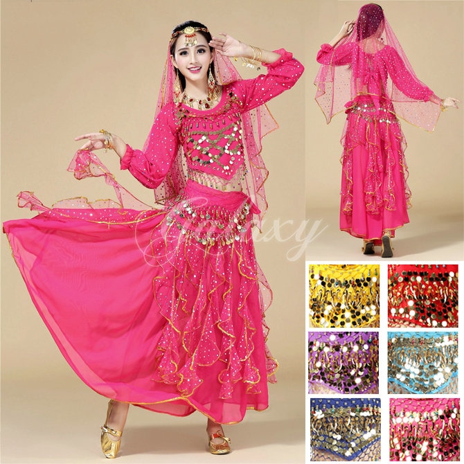 ベリーダンス衣装 インドダンス 6色 セット チョリ 長袖 組み合わせ