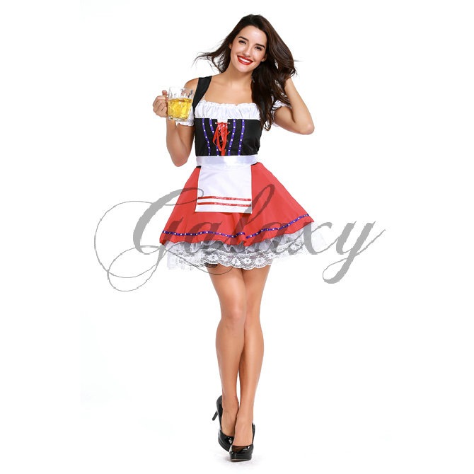 値下げ！ドイツ民族衣装　dirndl ディアンドル　3点セット 型番P339：Hammerschmidロング丈ディアンドル3点セット☆舞台