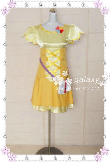 フレッシュプリキュア キュアパイン コスプレ 衣装＋ウィッグ＋武器×2