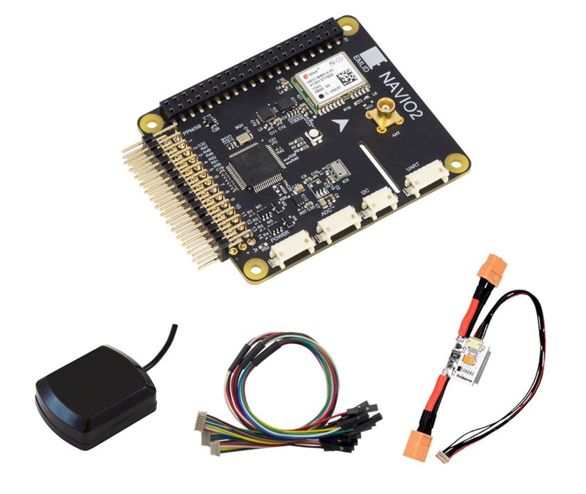 NAVIO2 Autopilot HAT フルキット - ボード、GPS/GNSSアンテナ 