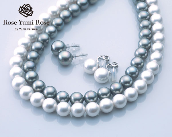 桂由美」監修 「Rose Yumi Rose」高級シェルパール2点セット