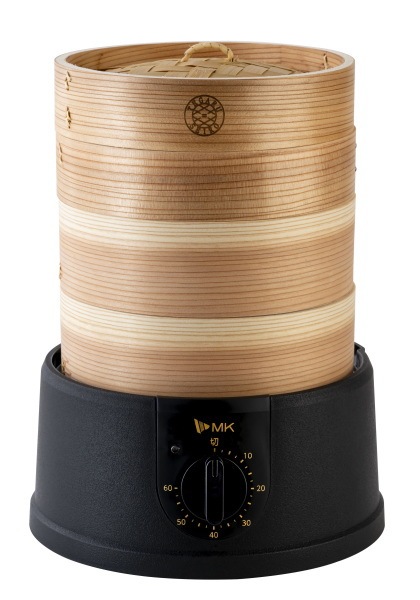 エムケー精工：電気せいろTEGARU　SEIRO(ブラック)/EM-185K SS-2023-J638]エムケー精工：電気せいろTEGARU SEIRO(ブラック