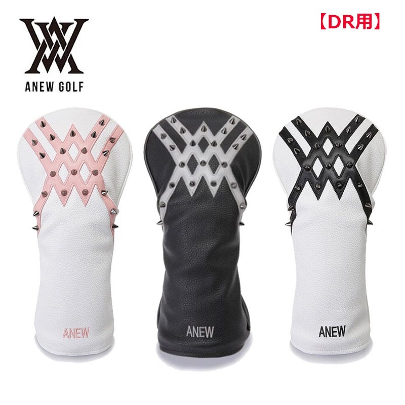 ANEW アニュー Logo Line Stud Driver Cover ゴルフ ロゴライン