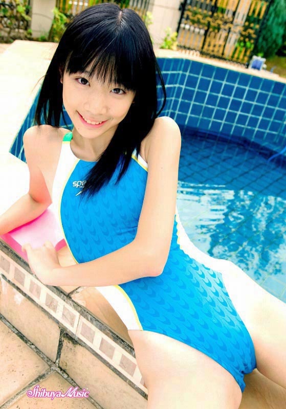 末永みゆ　劣化 生写真 ジュニアアイドル 末永みゆ グラビア 競泳水着 - 写真