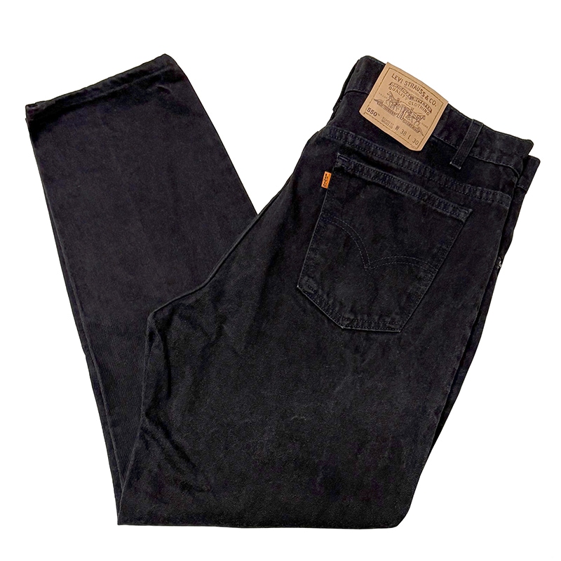 90s USA製 ギャラ入 ブラックデニム リーバイス 550 W38 L32 90s USA製 Levi'sリーバイス 550 ブラック デニムパンツ w38 L32