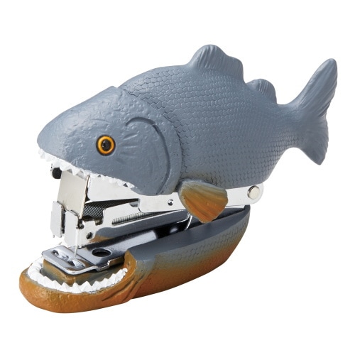 ガブっ！と噛みつく楽しいステープラー ピラニア ホッチキス 文房具