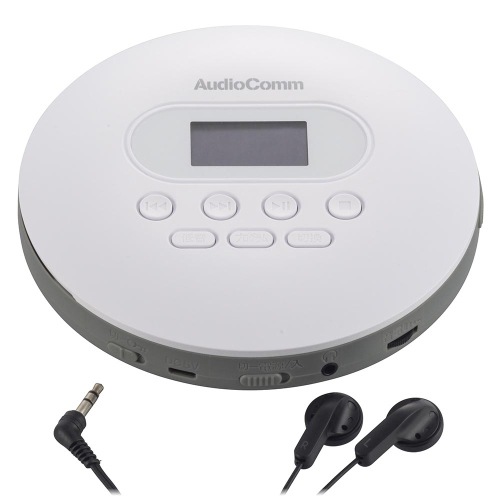 OHM AudioComm ポータブルCDプレーヤー CDP-828Z ホワイト Type